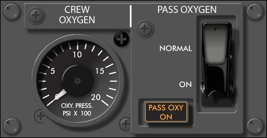 B737 Oxygen Panel