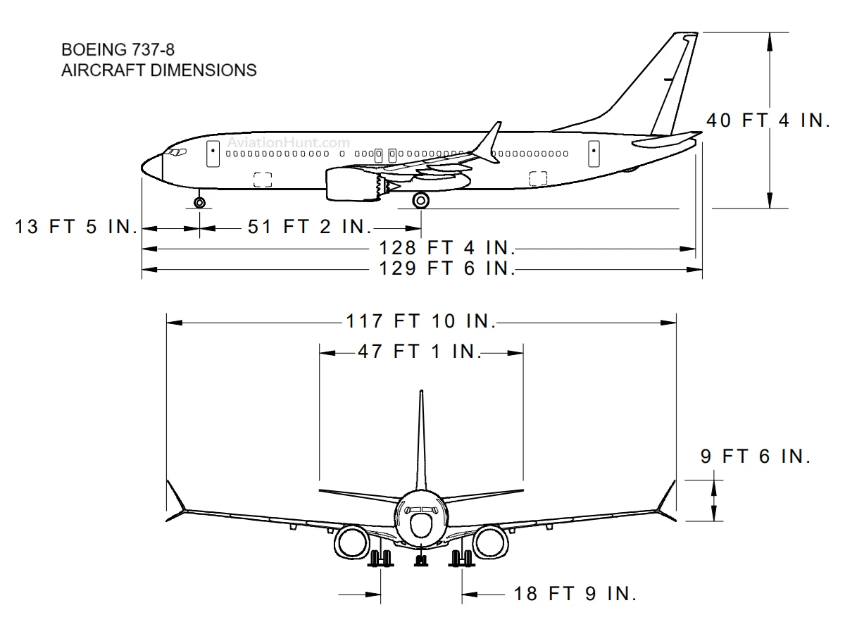 B737-8 Dimensions